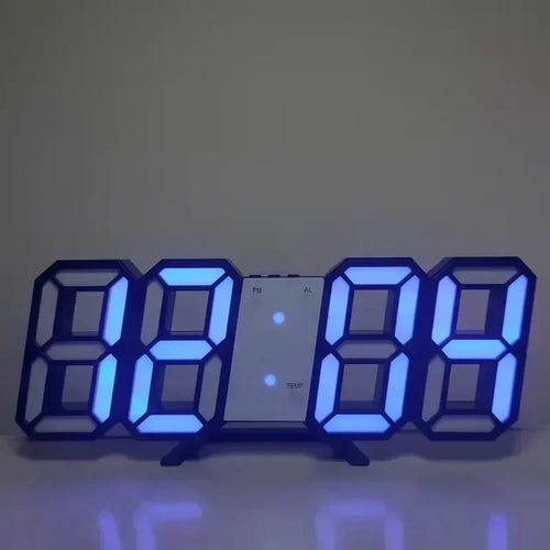Table 3D LED Digital Alarm Clock Wall Clock Time/Date/Temperature for Home Kitchen Offices Clock Decoration Garden Clocks